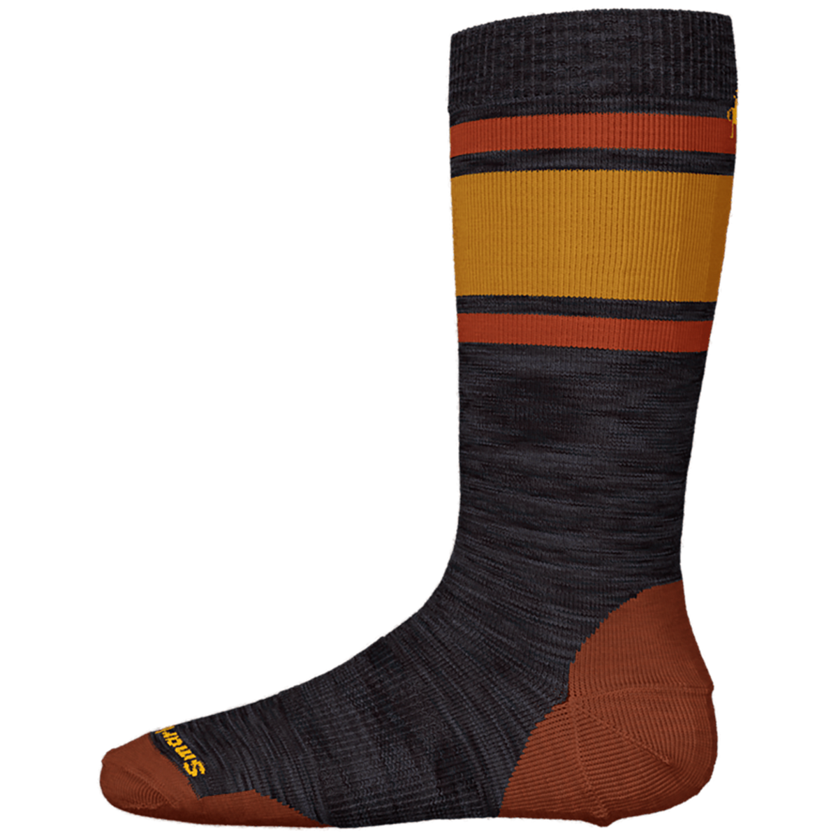 Smartwool Wintersport Full Cushion Stripe OTC Socks - Kids' Charcoal