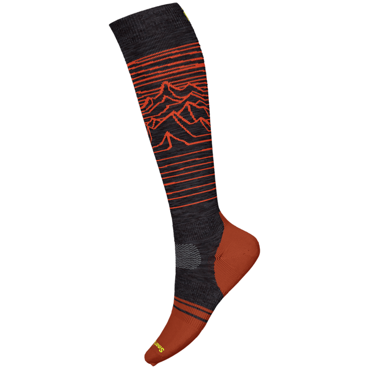 Smartwool Snowboard Full Cushion Iguchi Pattern OTC Socks Charcoal