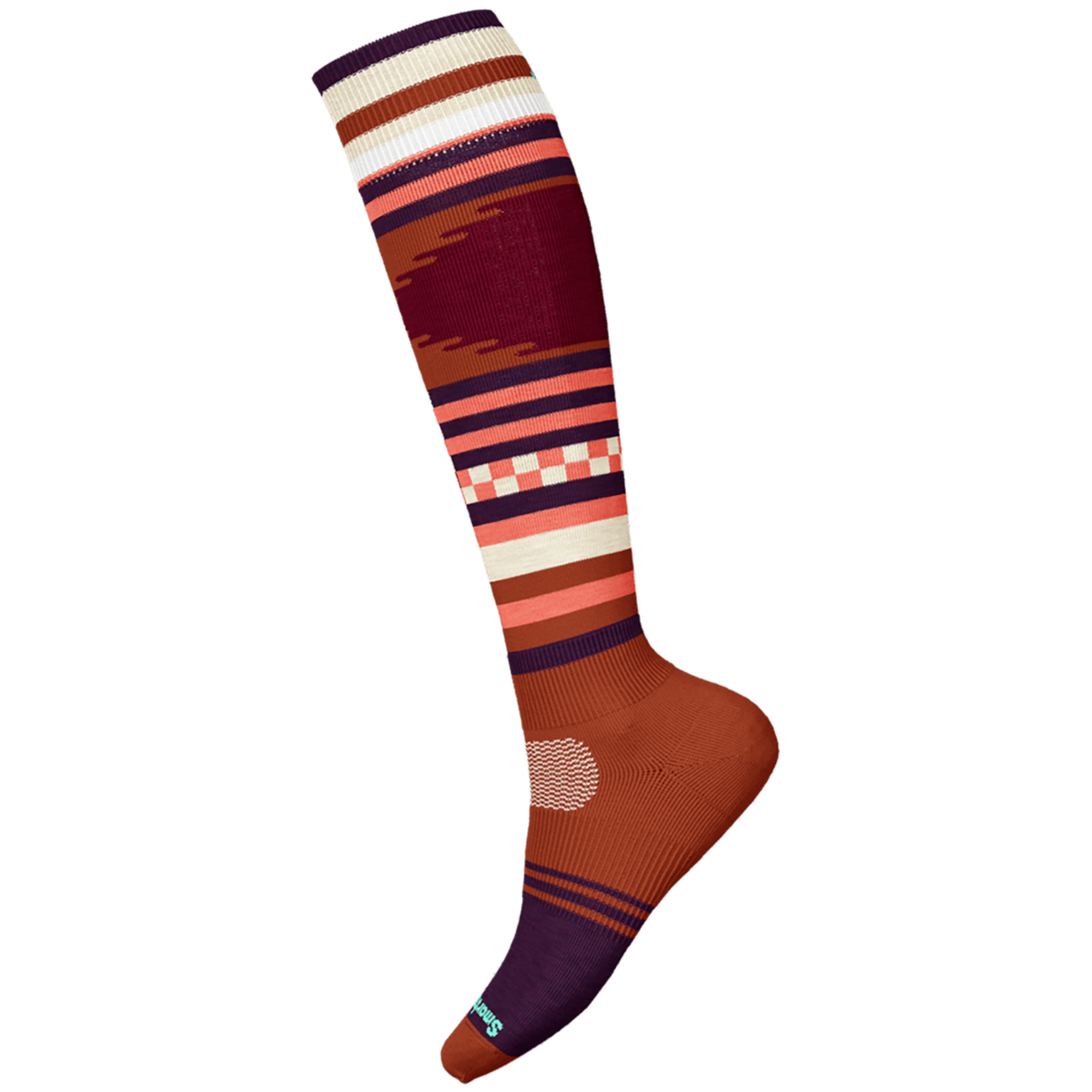 Smartwool Full Cushion Pattern OTC Socks - Women's Orange Rust Heather