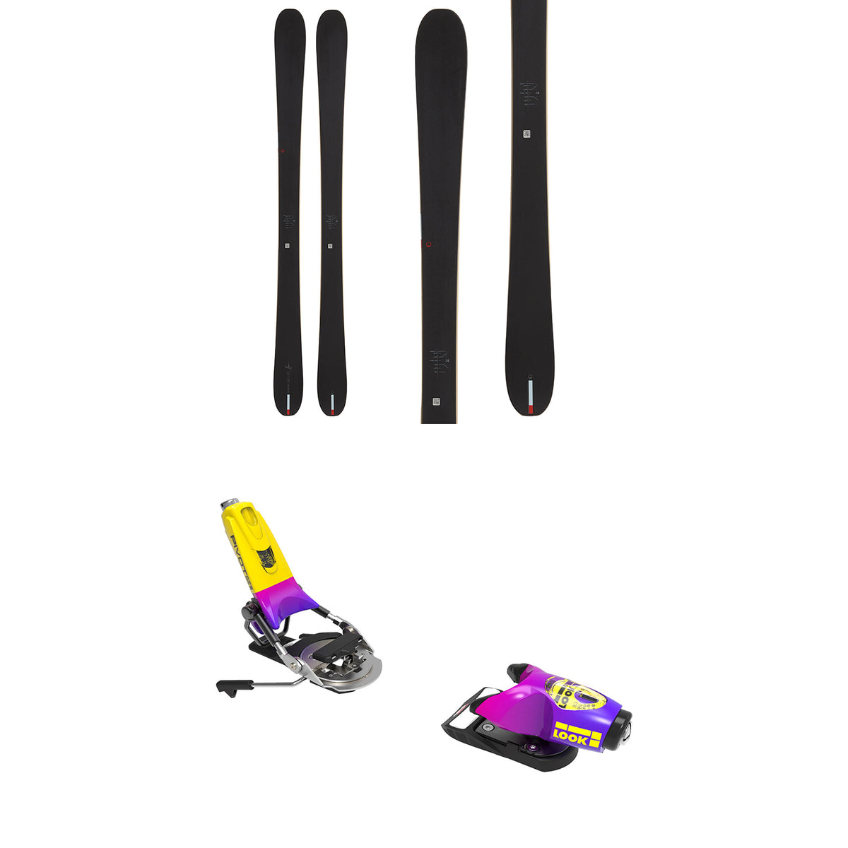 Season Kin Skis + Look Pivot 15 GW Ski Bindings 2022 Gold