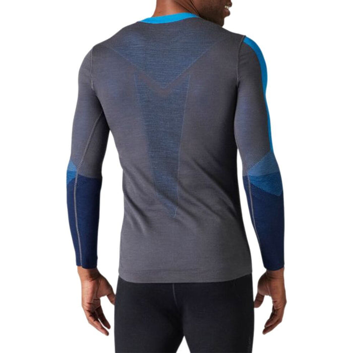 Smartwool Intraknit Merino 200 Colorblock Crew Top - Men's Neptune Blue