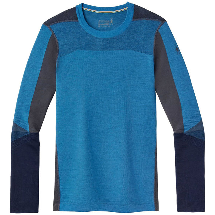 Smartwool Intraknit Merino 200 Colorblock Crew Top - Men's Neptune Blue
