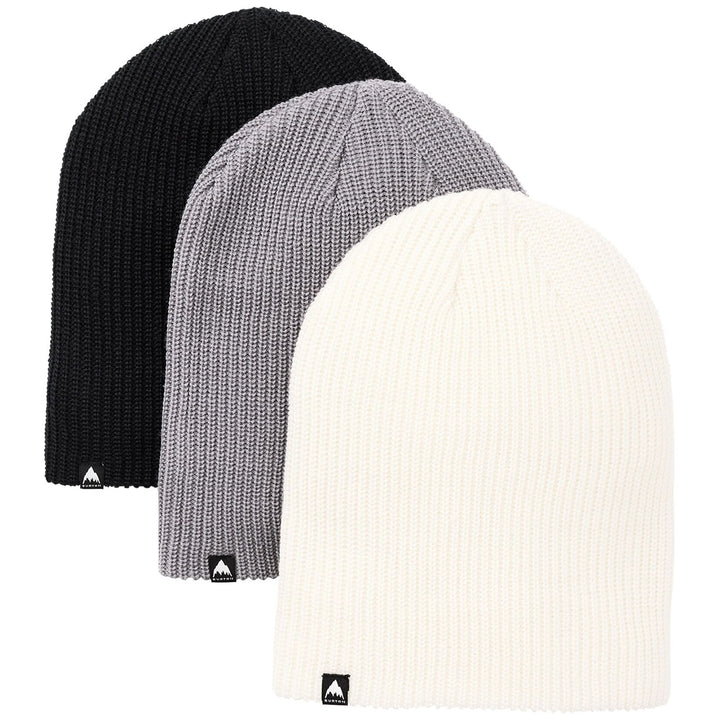 Burton Recycled DND Beanie 3 Pack True Black/Sharkskin/Stout White