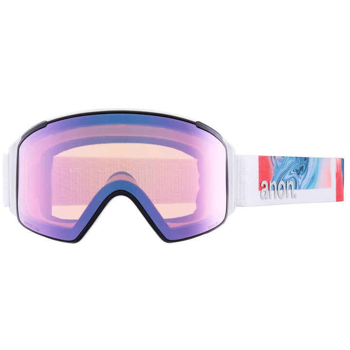 Anon M4S Cylindrical Low Bridge Fit Goggles Ripple/Perceive Variable Blue+Perceive Cloudy Pink