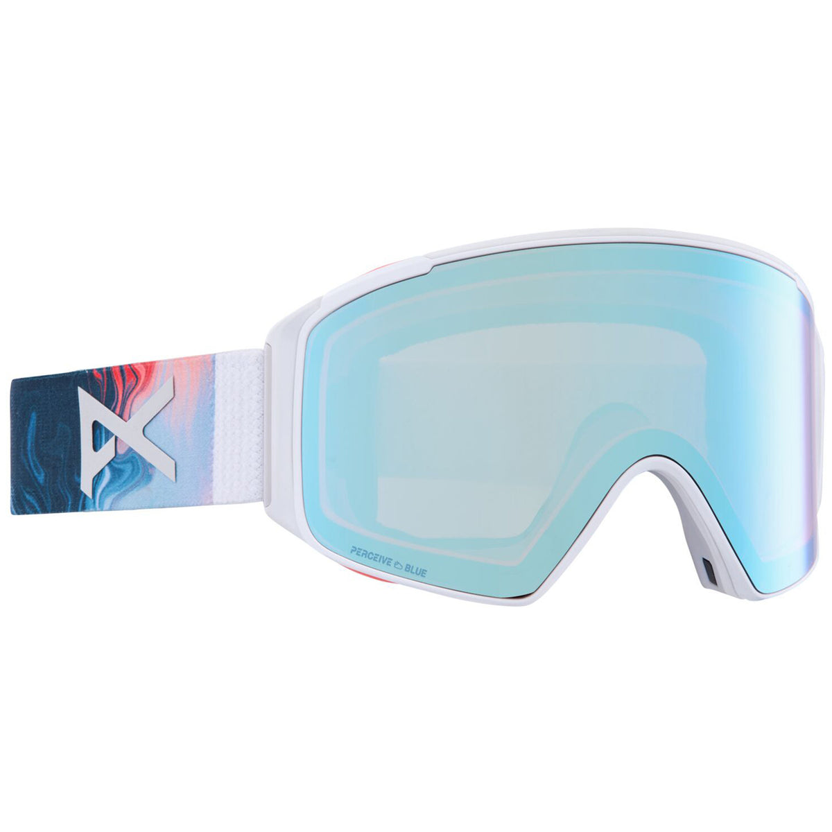 Anon M4S Cylindrical Low Bridge Fit Goggles Ripple/Perceive Variable Blue+Perceive Cloudy Pink