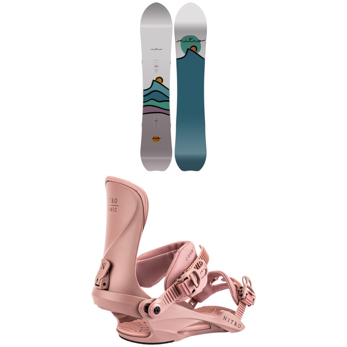 Nitro Drop Snowboard + Cosmic Snowboard Bindings - Women's 2023