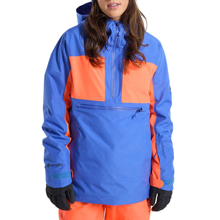 Burton GORE-TEX Pillowline Anorak Jacket - Women's Amparo Blue/Tetra Orange