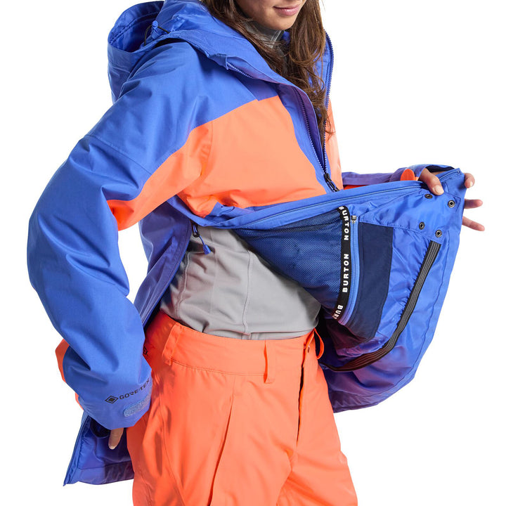 Burton GORE-TEX Pillowline Anorak Jacket - Women's Amparo Blue/Tetra Orange