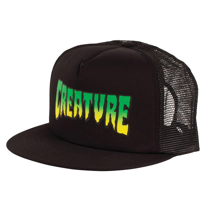 Creature Creature Logo Mesh Trucker High Profile Black OS Baseball Hat