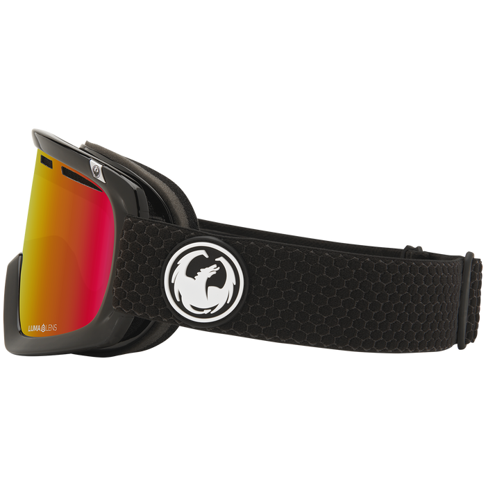 Dragon D1 OTG Low Bridge Fit Goggles Split/LumaLensRedIon+LumaLensRose