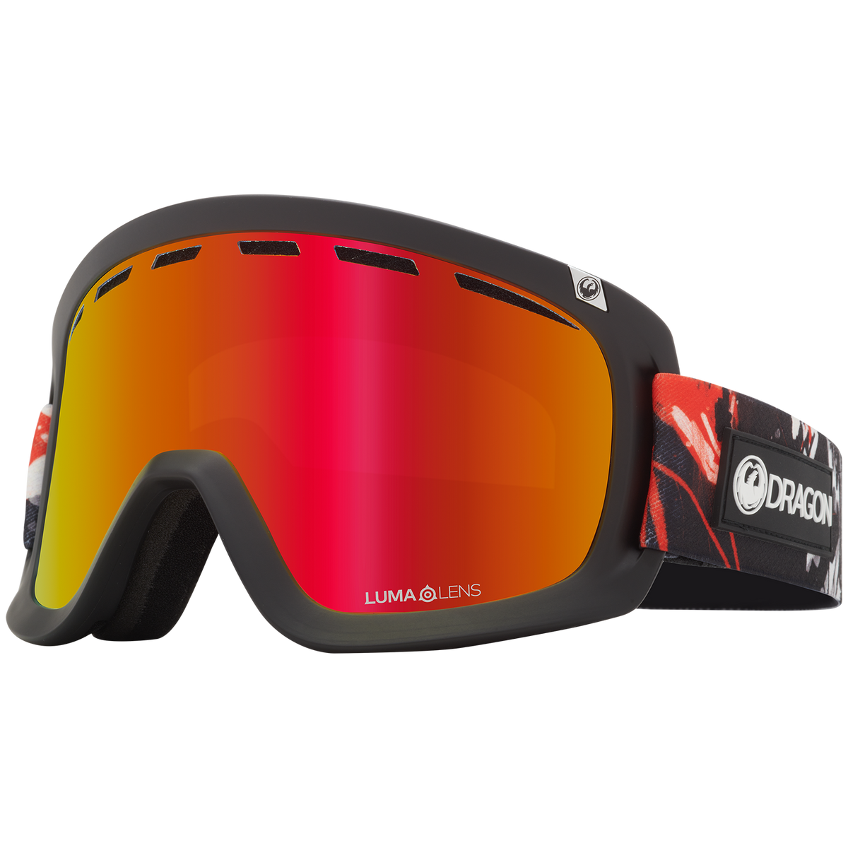 Dragon D1 OTG Low Bridge Fit Goggles Koi/LumaLens Red Ion+LumaLens Light Rose