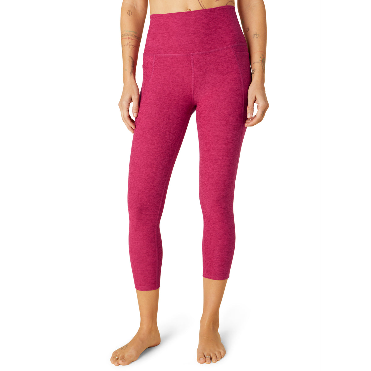 Beyond Yoga Spacedye Out Of Pocket High Waisted Capri Leggings - Women's Dragonfruit-Sangria