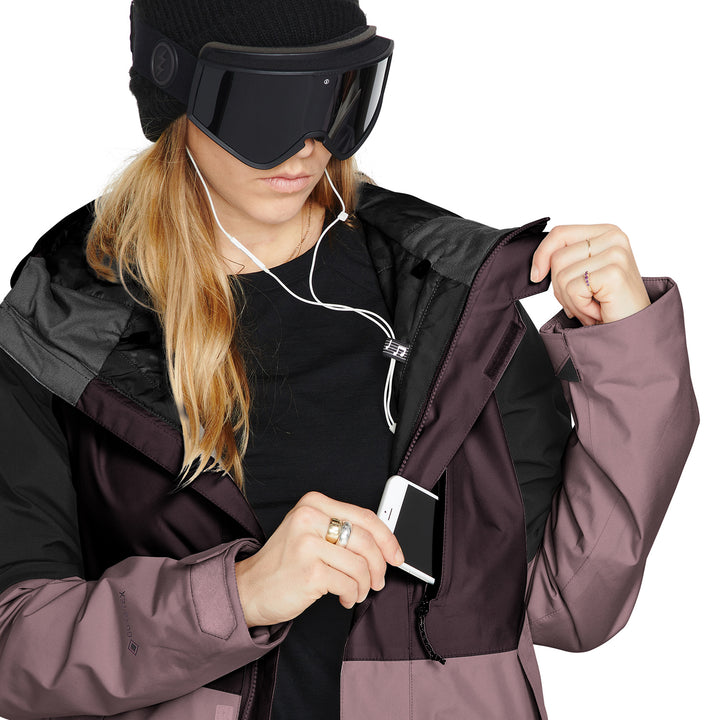 Volcom Aris Insulated GORE-TEX Jacket - Women's Black Plum