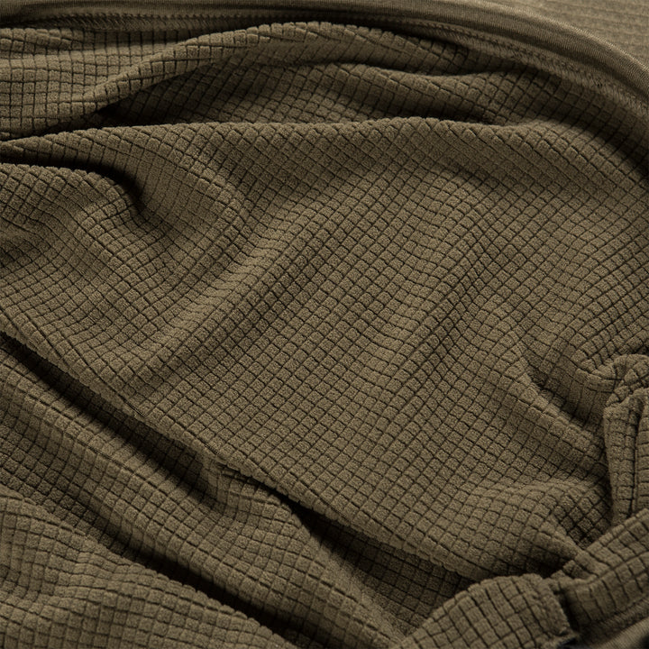 Volcom Waffle Backed Crew Fleece - Men's Dark Teak