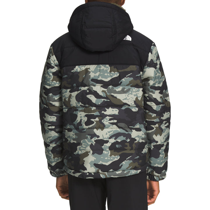The North Face Printed Reversible Mount Chimbo Full Zip Hooded Jacket - Boys' New Taupe Green Never Stop Camo Print