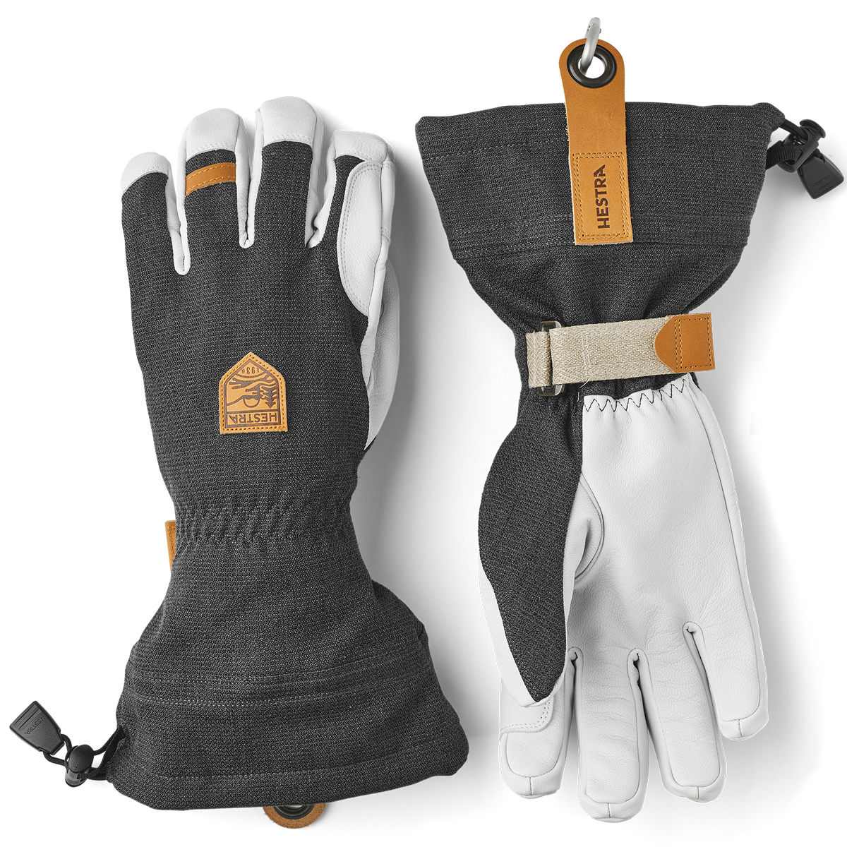 Hestra Army Leather Patrol Gauntlet Gloves Charcoal