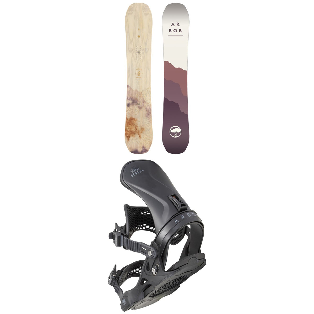 Arbor Swoon Rocker Snowboard + Sequoia Snowboard Bindings - Women's 2023