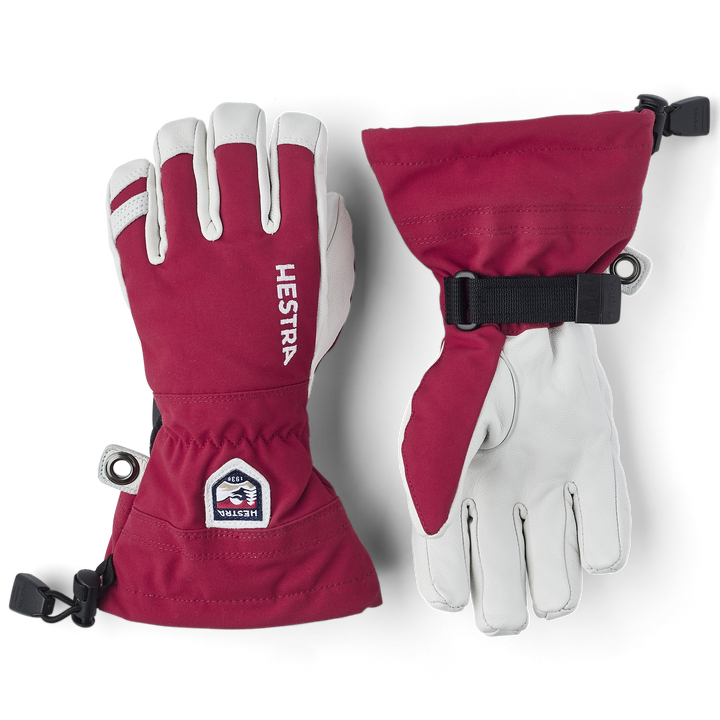Hestra Army Leather Heli Ski Jr. Gloves - Kids' Red