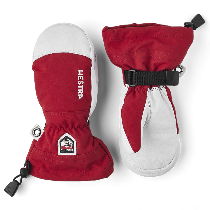 Hestra Army Leather Heli Ski Jr. Mittens - Kids' Red