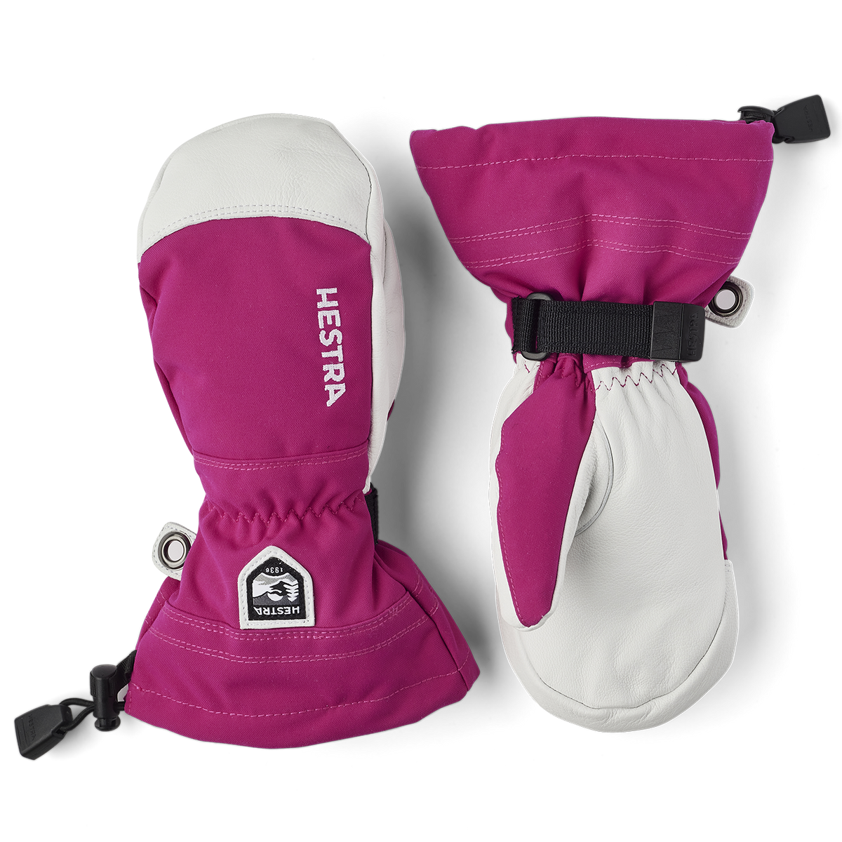 Hestra Army Leather Heli Ski Jr. Mittens - Kids' Fuchsia