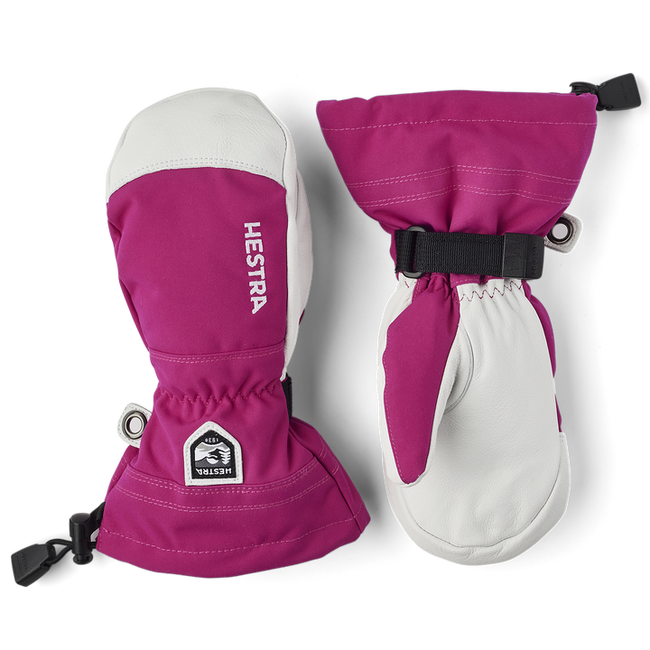 Hestra Army Leather Heli Ski Jr. Mittens - Kids' Fuchsia