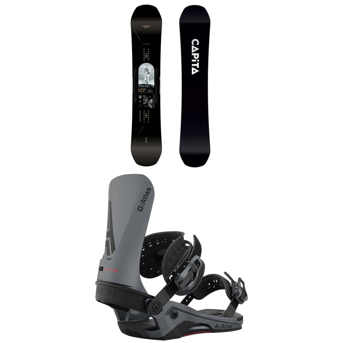CAPiTA Super DOA Snowboard + Union Atlas Snowboard Bindings 2023