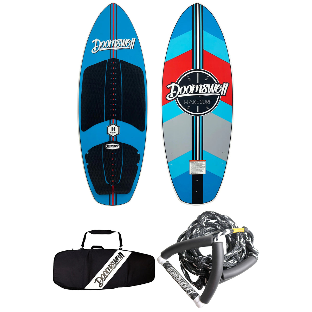 Doomswell Hydro Wakesurf Board + Hydro Bag + Surf Rope 2022 Blue