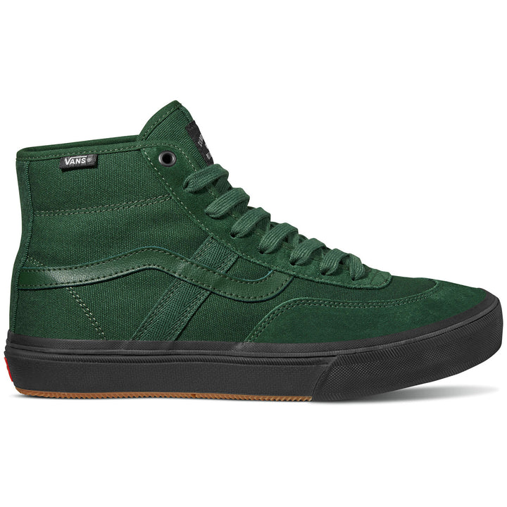 Vans Crockett High Shoes - Men's Dark Green/Black