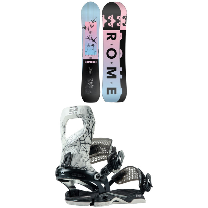 Rome Muse Snowboard + Guild Snowboard Bindings - Women's 2023