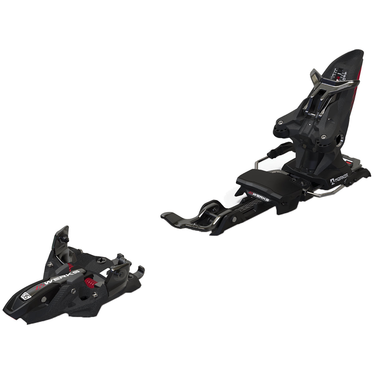 Marker Kingpin M-Werks 12 Demo Alpine Touring Ski Bindings 2021 Black/Red