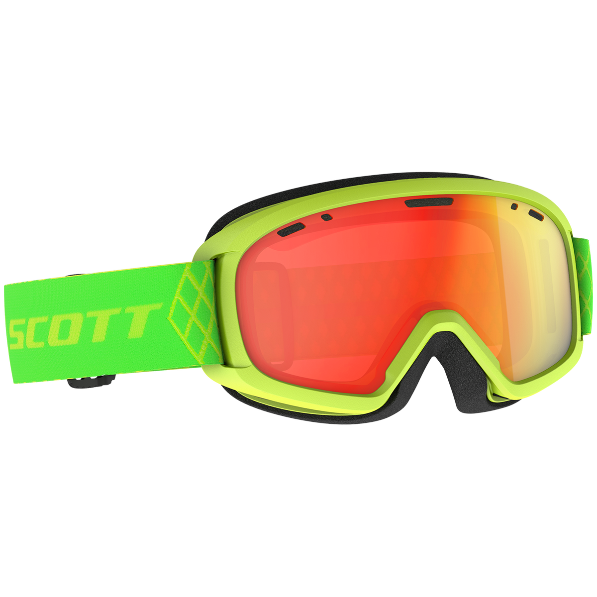 Scott Witty Jr. Chrome Goggles - Kids' High Viz Green/Enhancer Red Chrome