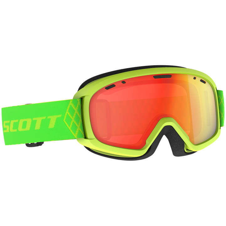 Scott Witty Jr. Chrome Goggles - Kids' High Viz Green/Enhancer Red Chrome