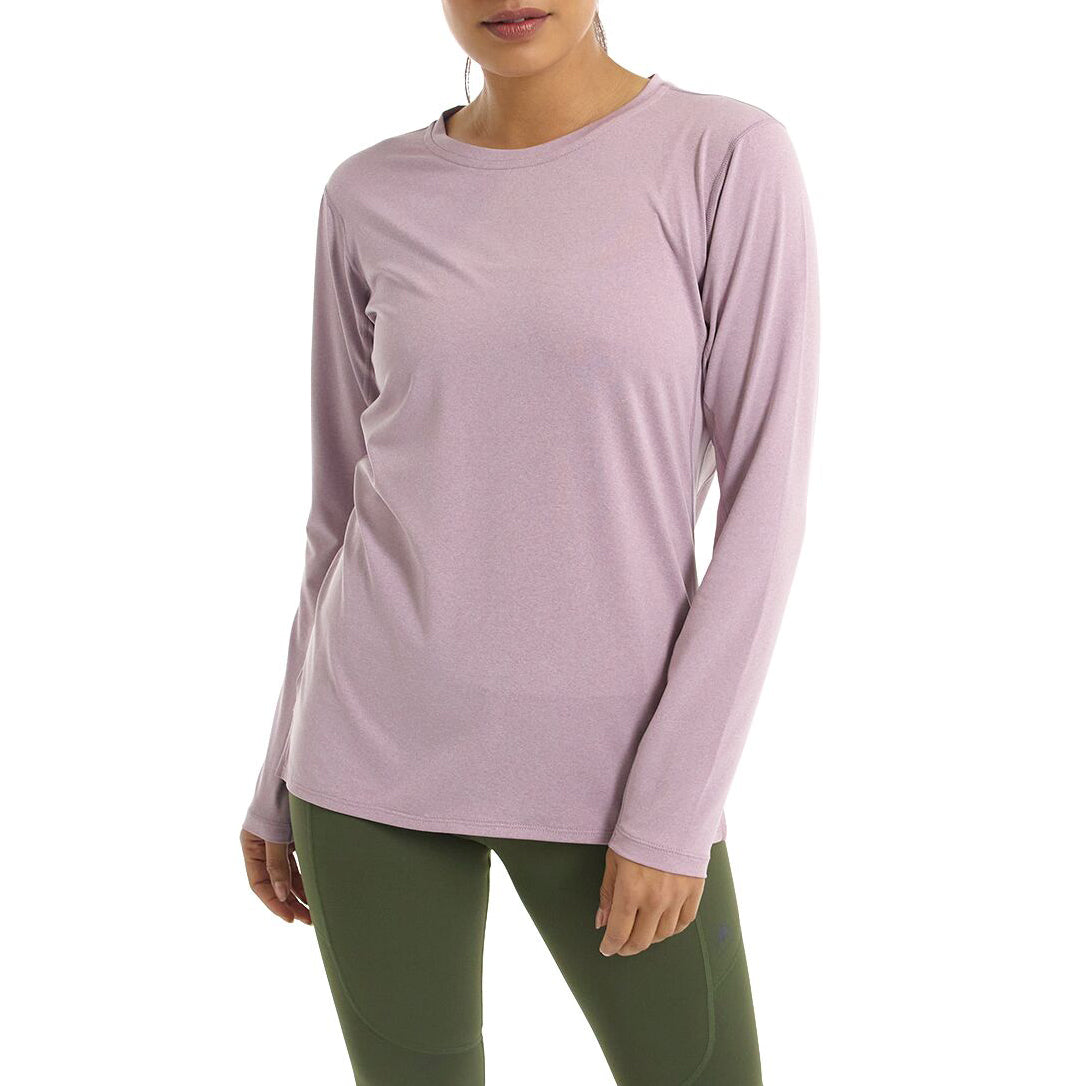 Burton Essential Tech Long Sleeve Crew Top - Women's Elderberry Heather