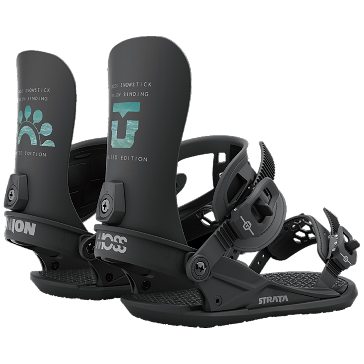 Moss Snowstick x Union Strata Snowboard Bindings 2023