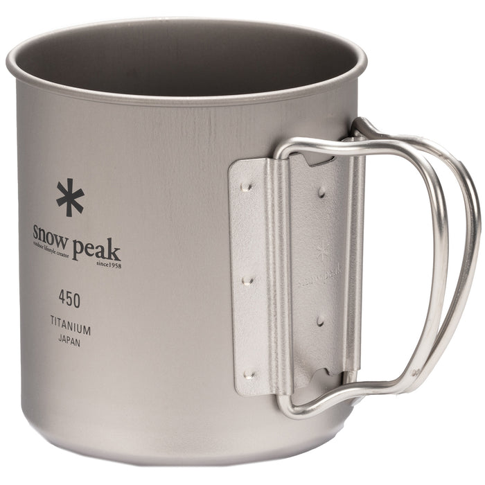 Snow Peak 450ml Titanium Single-Walled Mug Titanium
