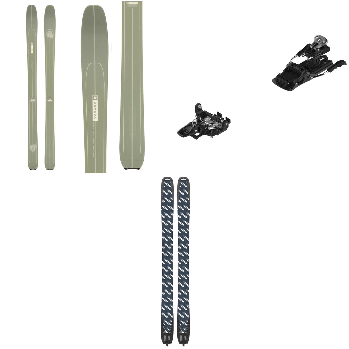 Armada Locator 96 Skis 2023 + Tracer Tourlite Alpine Touring Ski Bindings 2023 + Locator 96 Climbing Skins