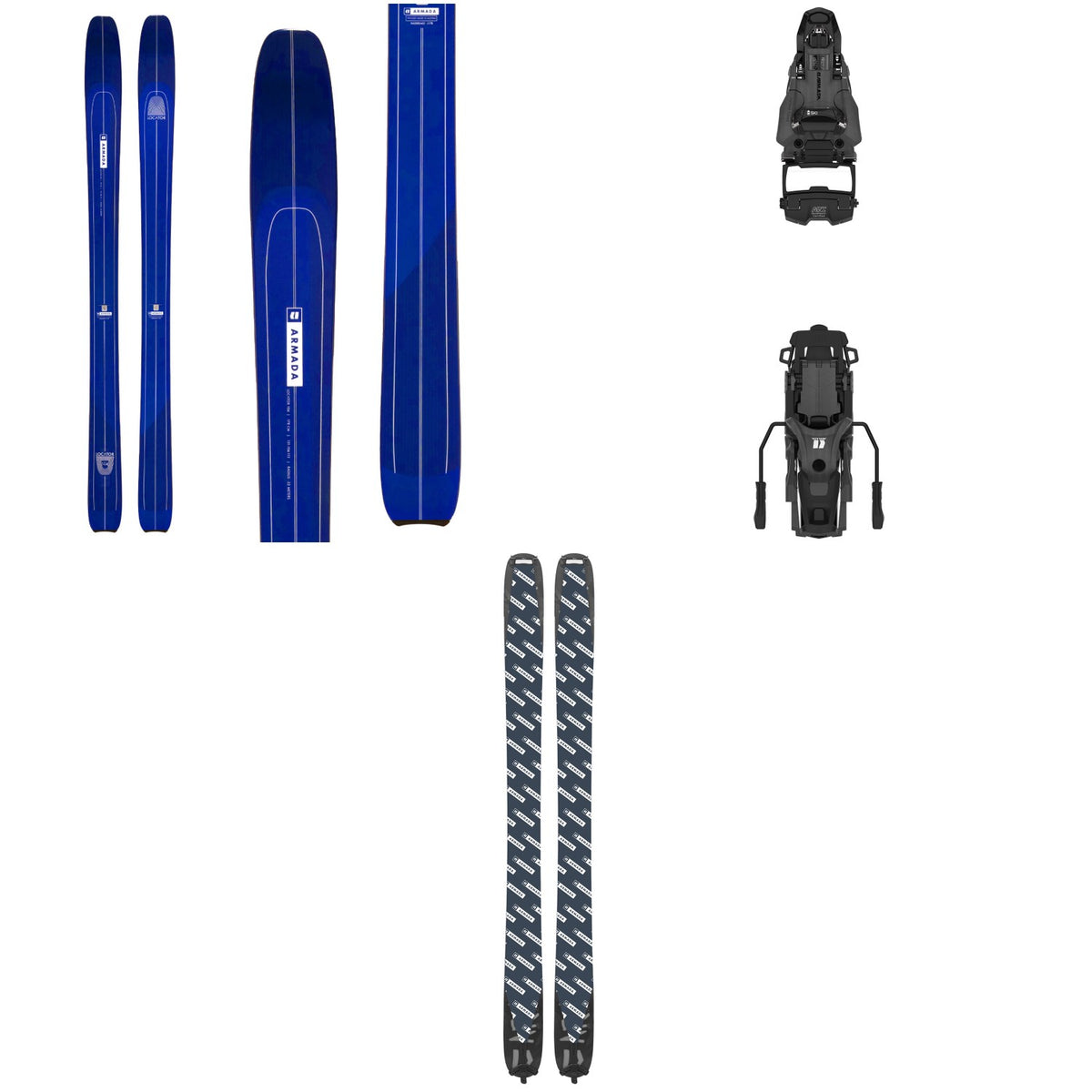Armada Locator 104 Skis 2023 + Shift MNC 13 Alpine Touring Ski Bindings 2023 + Locator 104 Climbing Skins