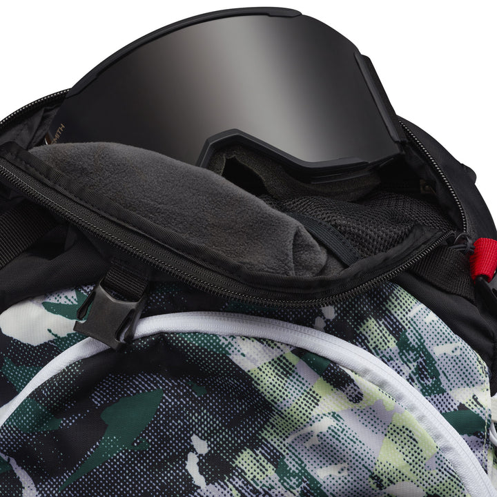 The North Face Snomad 34 Backpack Patina Green Summit Mountainscape Print/TNF Black