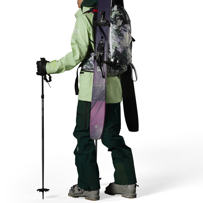 The North Face Snomad 34 Backpack Patina Green Summit Mountainscape Print/TNF Black