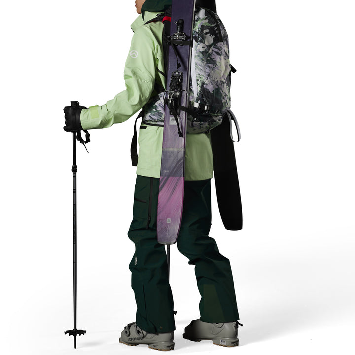The North Face Snomad 34 Backpack Patina Green Summit Mountainscape Print/TNF Black