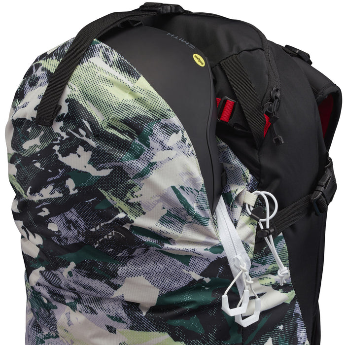 The North Face Snomad 34 Backpack Patina Green Summit Mountainscape Print/TNF Black