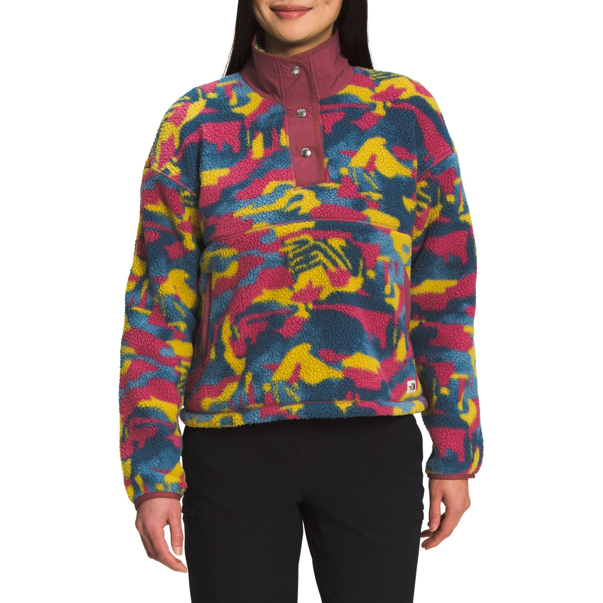 The North Face Printed Cragmont 1/4 Snap Fleece - Women's Shady Blue Dazzle Camo Print