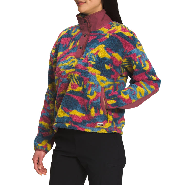The North Face Printed Cragmont 1/4 Snap Fleece - Women's Shady Blue Dazzle Camo Print