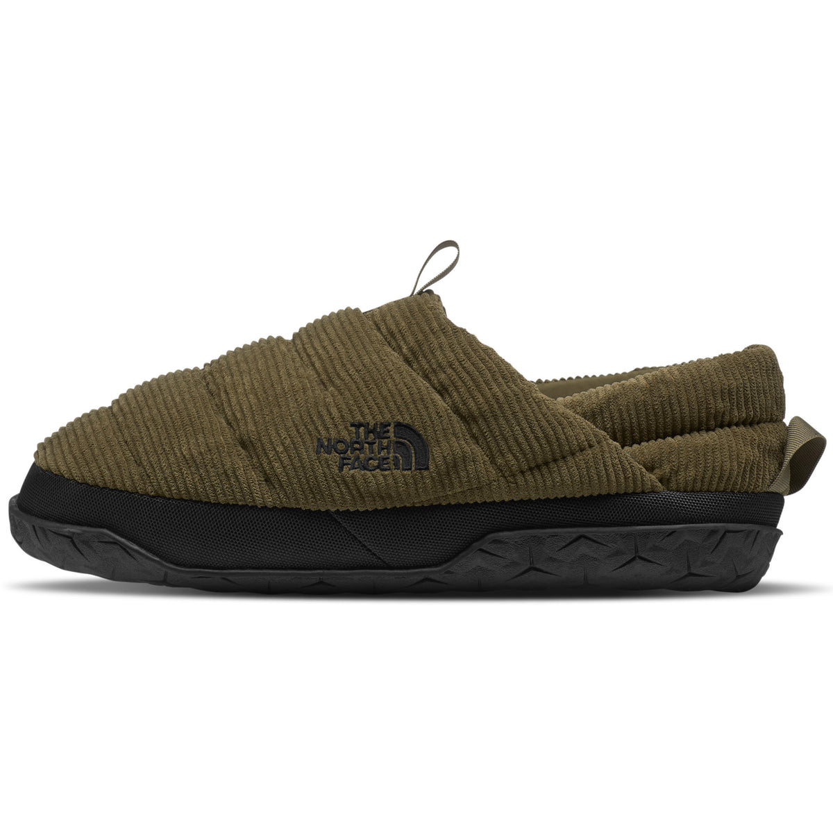 The North Face Nuptse Mule Corduroy Slippers - Men's Military Olive/TNF Black