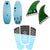 Hyperlite Arc Wakesurf Board + 4.5" Riot Carbon Surf Fin Set + EVA Wakesurf Traction Pad Kit 2022
