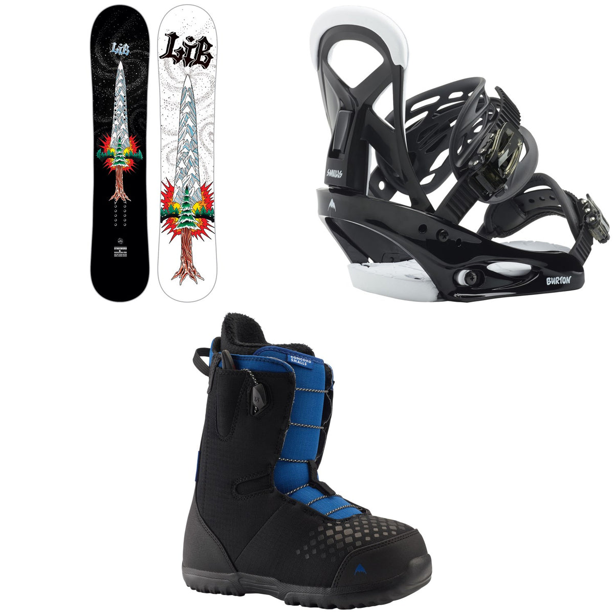 Lib Tech Dynasword C3 Snowboard + Burton Mission Smalls Snowboard Bindings + Burton Concord Smalls Snowboard Boots - Kids' 2023