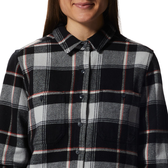Mountain Hardwear Plusher™ Long-Sleeve Shirt - Women's Black Tartan Plaid