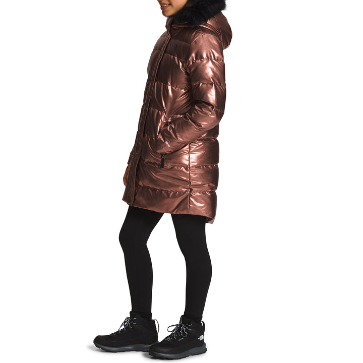 The North Face North Down Long Parka - Girls' Dark Oak Metallic