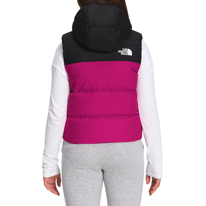 The North Face Reversible North Down Hooded Vest - Girls' Fuschia Pink