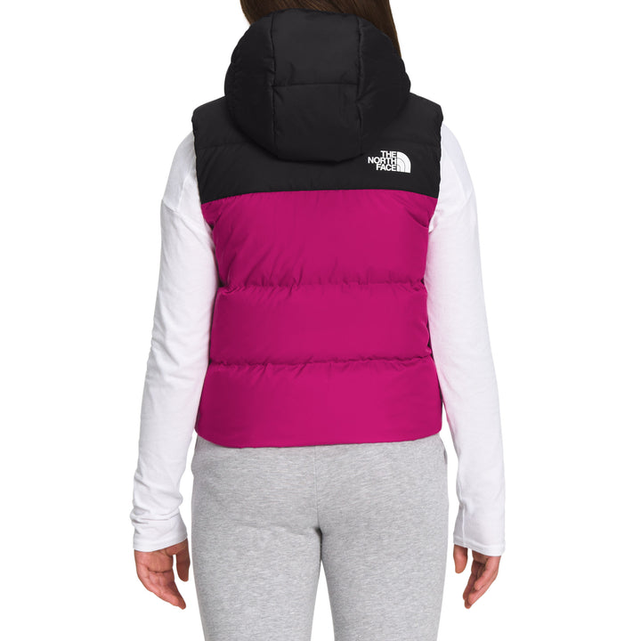 The North Face Reversible North Down Hooded Vest - Girls' Fuschia Pink